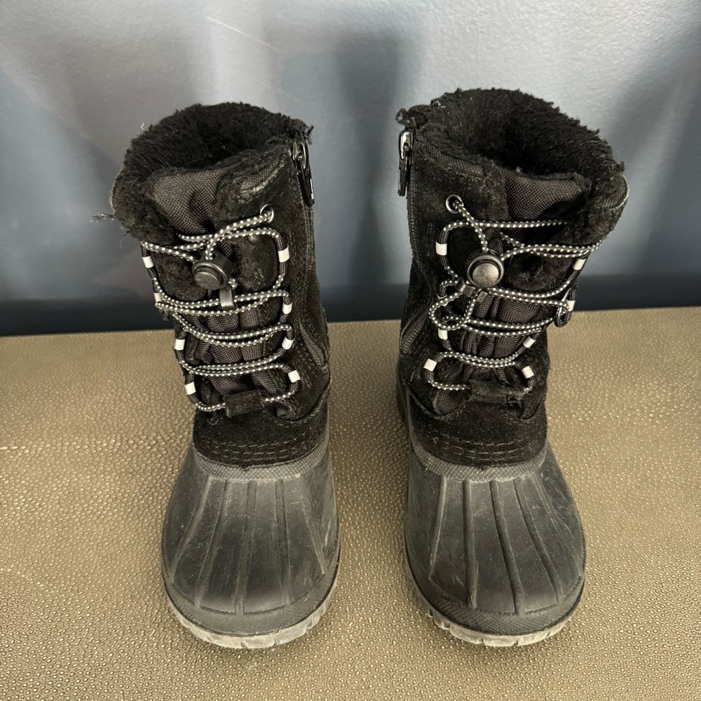 Lands end youth adolescence kids snow boots- zip up